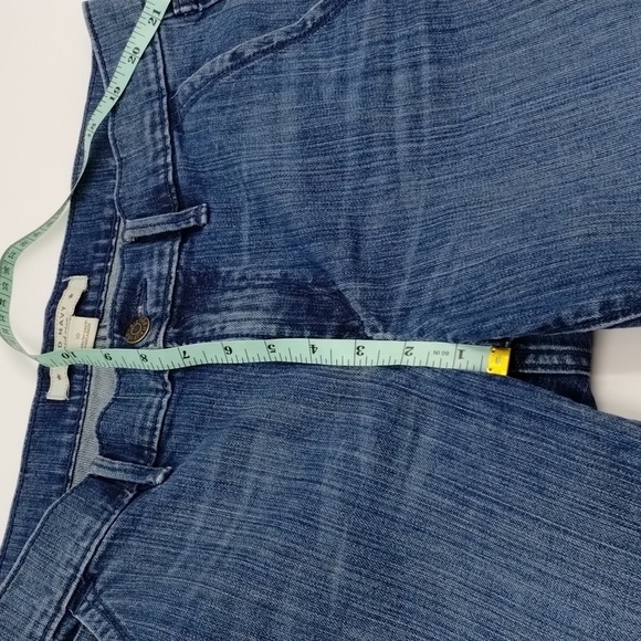 Old Navy women's size 10 blue denim capri mid rise flap pockets - Picture 6 of 12